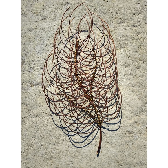 Copper and Brass Giavanna Branch Small Metal Wall Hanging Art Decor Sculpture - Picture 8 of 10